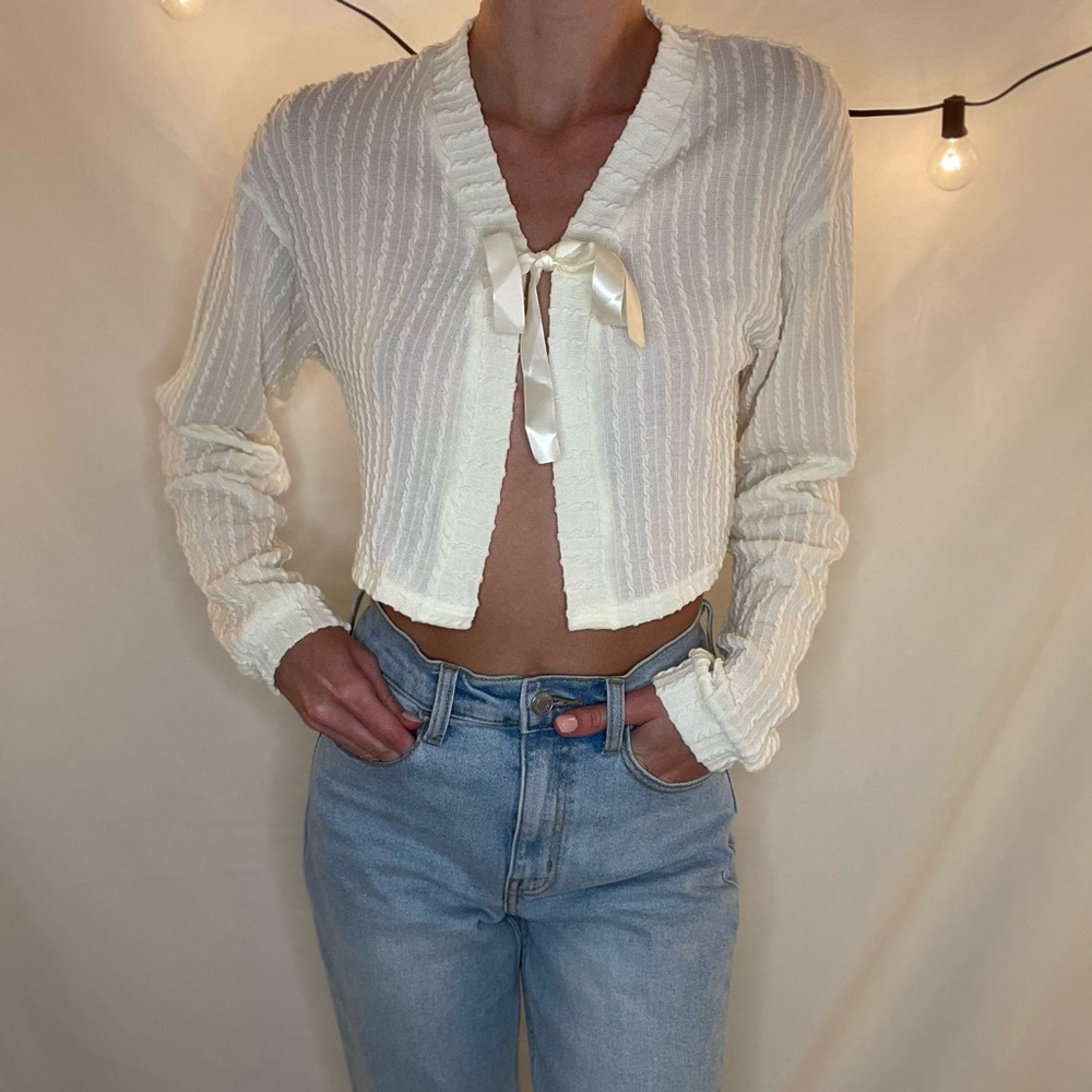 Solid Tie Front Top